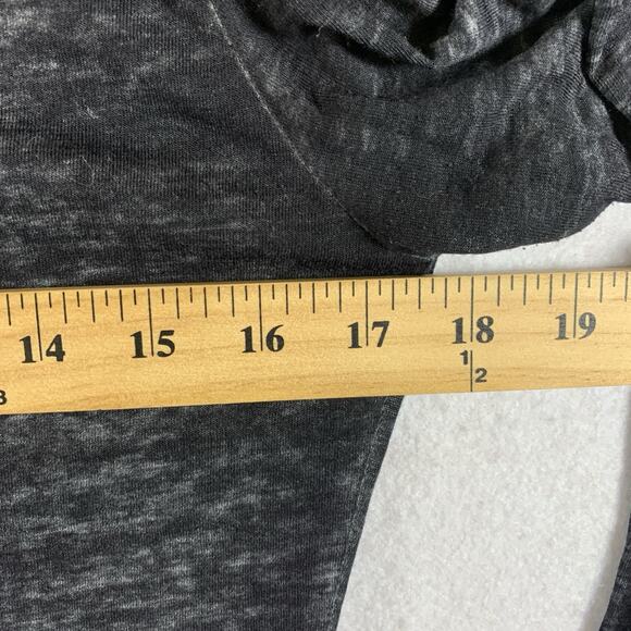 Derek Heart Women Y2K Grunge Semi Sheer Top Sz XL Black Faded Wash Punk Baddie - Picture 6 of 12